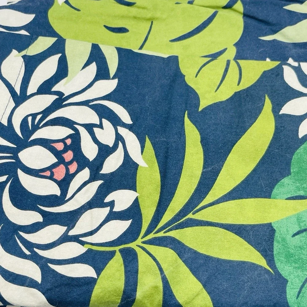 Cece Floral Duvet +2 Euro Sham Pottery Barn Monstera Leaves Tropical